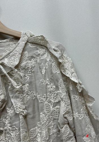 Chemise en Coton à boutons avec noeud - ph 3