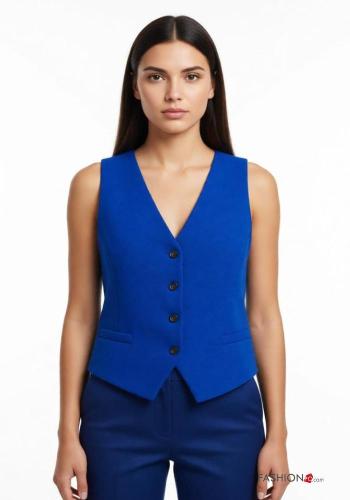 Chaleco con botones con cuello en v - ph 1