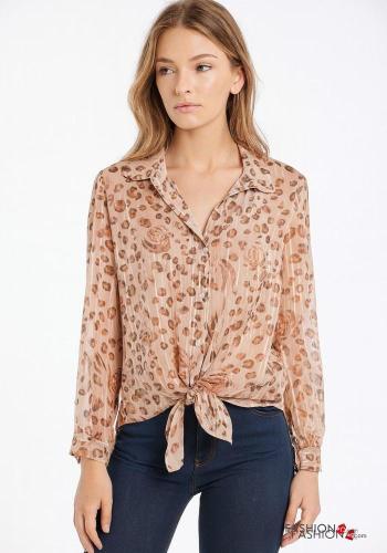 Camisa De lurex Estampado animal