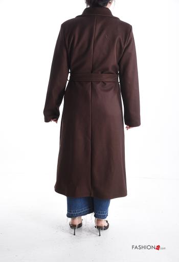 Casaco abotoamento duplo longo com cinto com bolsos - ph 2