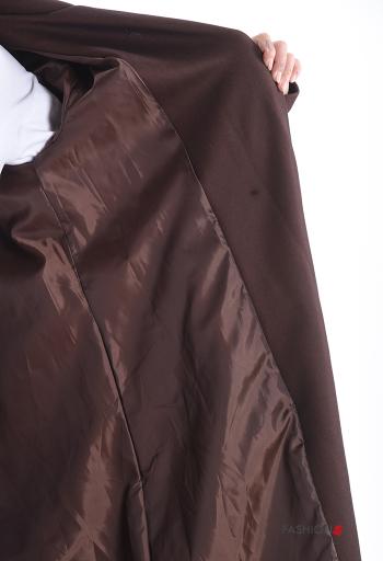 Casaco abotoamento duplo longo com cinto com bolsos - ph 5