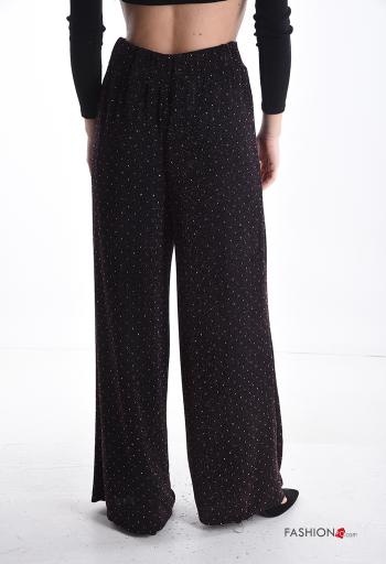 Calças wide leg com strass com elástico - ph 2