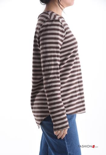 Camisola de mangas compridas em Algodão às riscas - ph 3