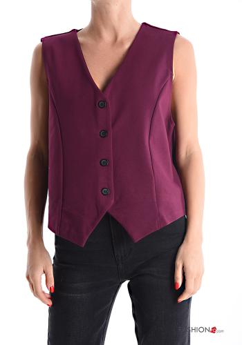 Chaleco con botones con cuello en v