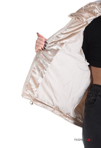 Chaqueta bomber con bolsillos con cremallera de cuello alto - ph 6