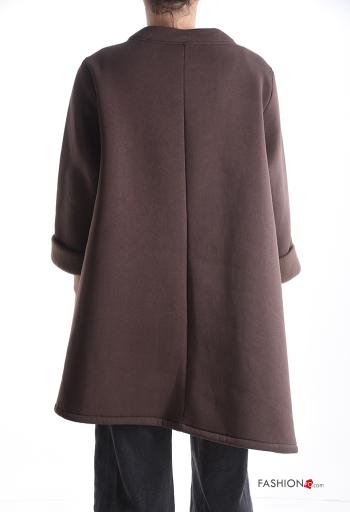 Abrigo de Algodón asimetrico con botones con abertura - ph 2