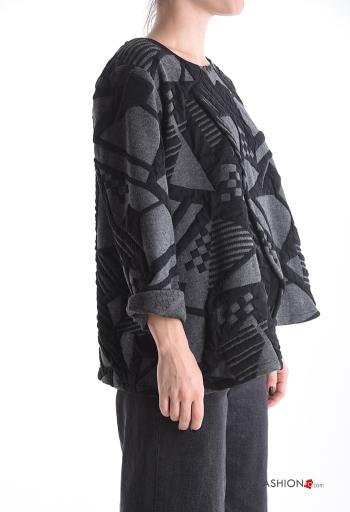 Blusa em Algodão assimétrico Padrão abstrato - ph 3