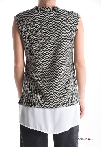 Blusa De lurex sin mangas Estampado chevron - ph 2