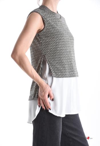 Blusa De lurex sin mangas Estampado chevron - ph 3