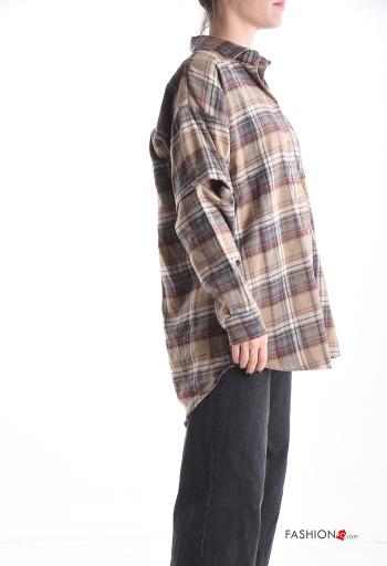 Camisa de Mezcla de Lana Estampado Vichy - ph 3