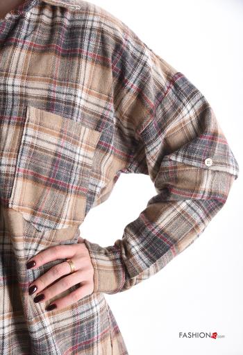 Camisa de Mezcla de Lana Estampado Vichy - ph 4