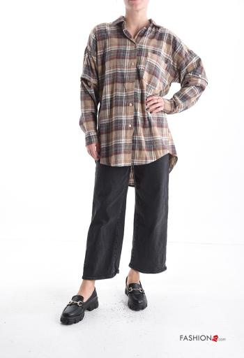 Camisa de Mezcla de Lana Estampado Vichy - ph 5