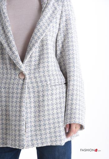 Blazer in Cotone tipo “Chanel” con tasche con cappuccio - ph 4