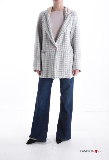 Blazer in Cotone tipo “Chanel” con tasche con cappuccio - ph 5