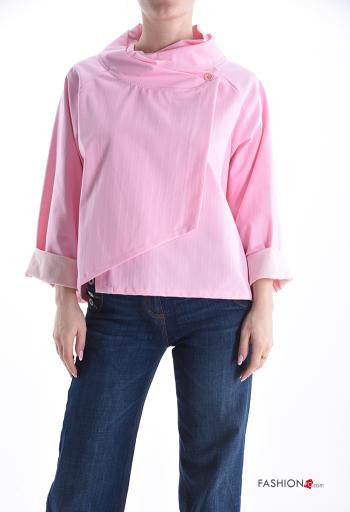 Giacca in Cotone maniche lunghe Fantasia righe con bottoni