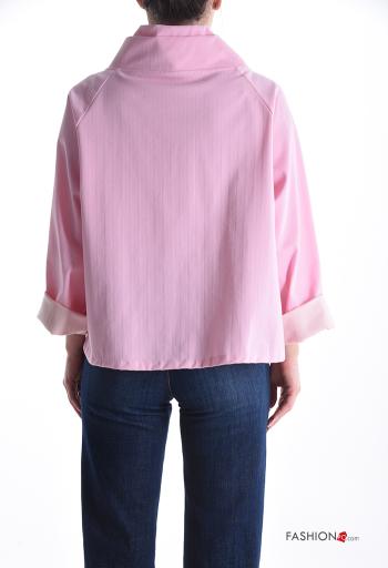 Giacca in Cotone maniche lunghe Fantasia righe con bottoni - ph 2