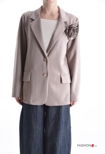 Veste manches longues à collet à boutons sans doublure - ph 1