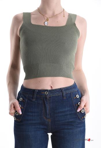 Top sín mangas corto con elástico