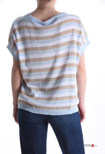 Jersey de Algodón manga corta cuello redondo a rayas - ph 2