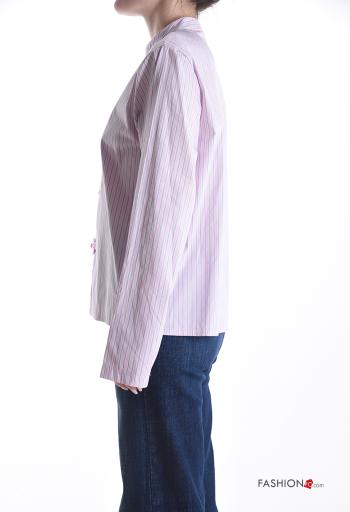 Camisa de Algodón manga larga a rayas con botones - ph 3