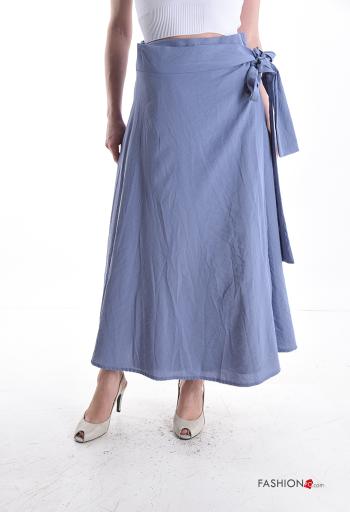 Falda de Algodón midi con lazo