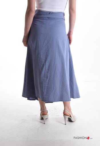 Falda de Algodón midi con lazo - ph 2