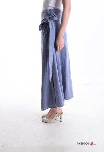 Falda de Algodón midi con lazo - ph 3