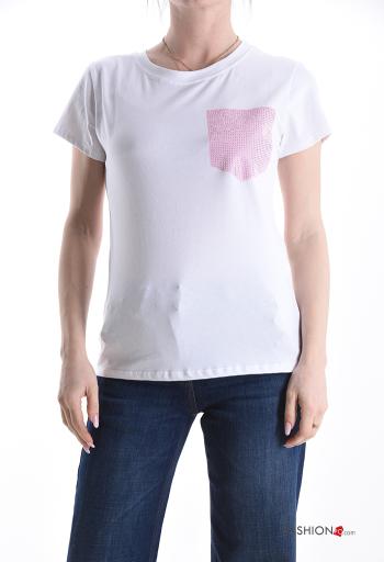T-shirt de Algodón manga corta con brillantes - ph 1