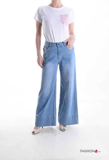 Vaqueros de Algodón wide leg con bolsillos - ph 5