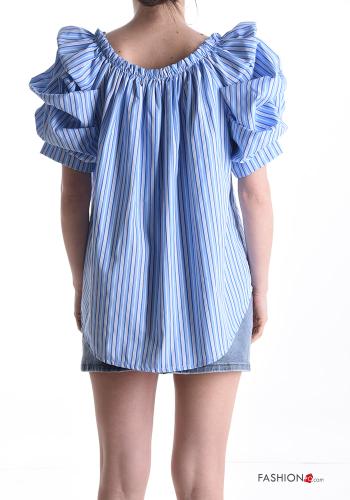 Blouse en Coton manches courtes Imprimé à rayures - ph 2