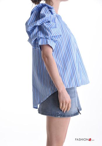 Blouse en Coton manches courtes Imprimé à rayures - ph 3