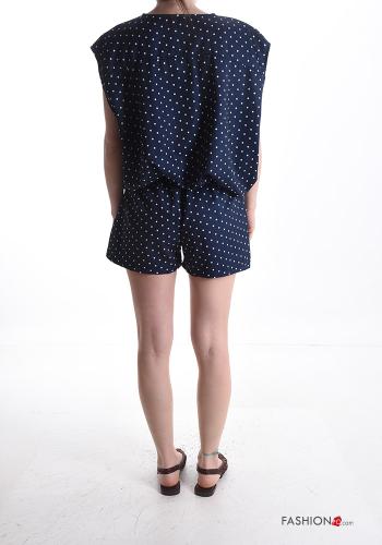 Ensemble coordonné sans manches Imprimé à pois avec fermeture éclair - ph 2