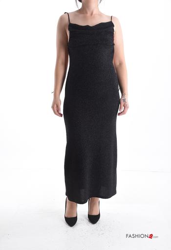 Vestido sem mangas regulável lurex costas abertas - ph 1