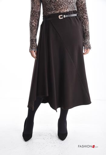 Gonna asimmetrico con cintura con elastico