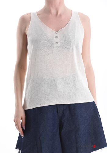 Top sín mangas de Algodón