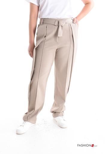 Hose mit Taschen mit gummizug mit stoffgürtel - ph 1