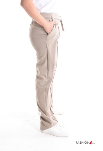 Hose mit Taschen mit gummizug mit stoffgürtel - ph 3