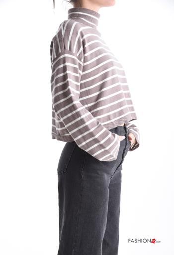 Streifenmuster Strickpullover - ph 3