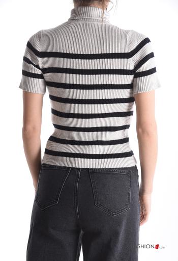 Jersey manga corta a rayas de cuello alto - ph 2