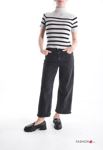 Jersey manga corta a rayas de cuello alto - ph 5