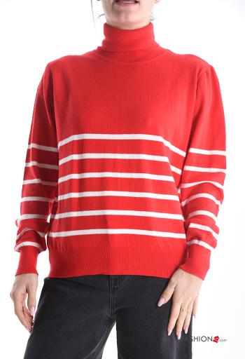 Jersey a rayas de cuello alto