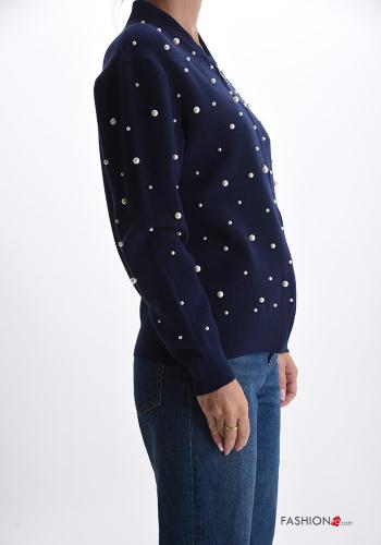 Chaqueta de punto con perlas con cremallera - ph 3
