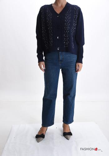 Cardigan with buttons with rhinestones - ph 5