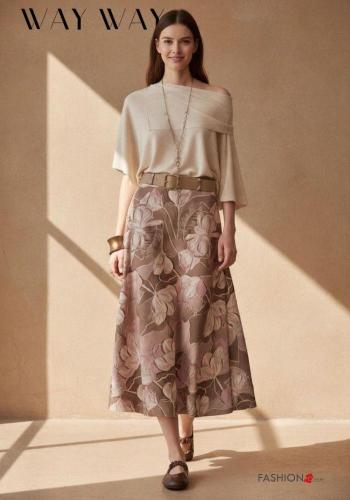 hoher Taille Rock mit Gürtel