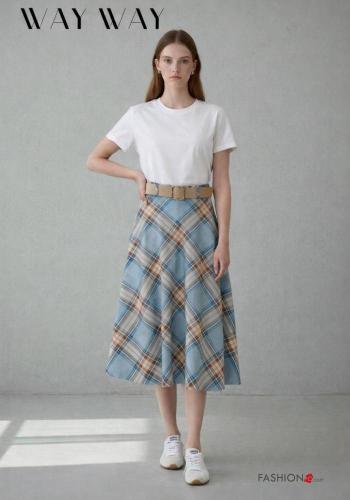 hoher Taille Rock mit Gürtel - ph 1