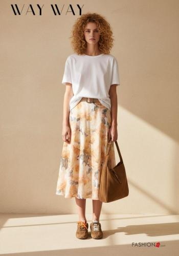 hoher Taille Rock mit Gürtel