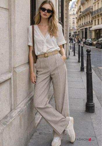 Pantalones con cinturón con bolsillos - ph 1