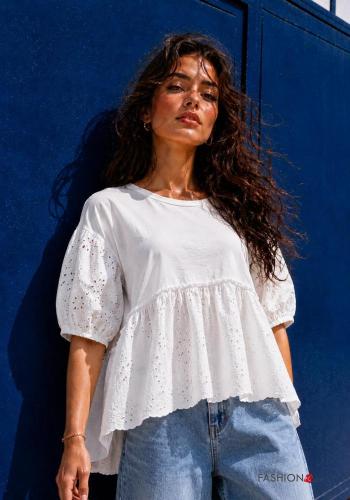 puff sleeve Cotton Shirt