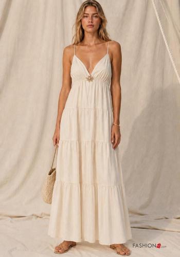 Vestido de Algodón con hombreras