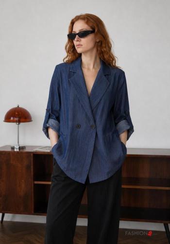 Dress with buttons with pockets